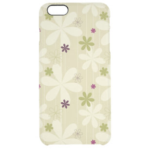 Retro Floral Background Clear iPhone 6 Plus Case