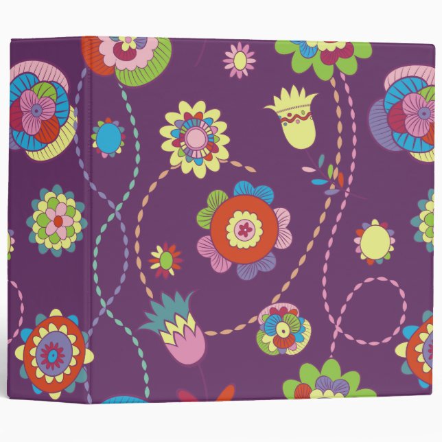 Retro Floral Binder (Front/Spine)