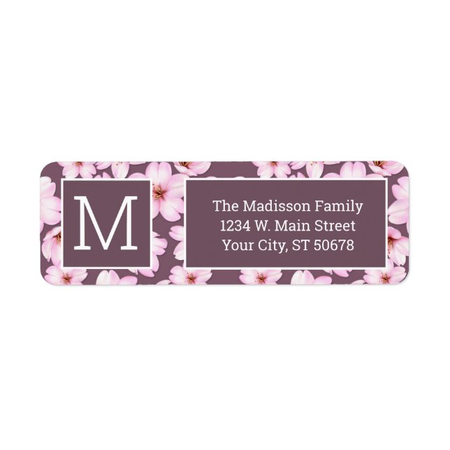 Retro Floral Bohemian Pattern Label (Front)