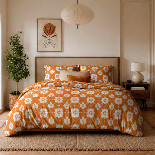 🌼 Retro Floral Boho Bedroom Decor Gift Vibe Duvet Cover