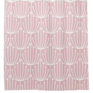 Retro, Floral, Chic, Pattern, Pink Shower Curtain