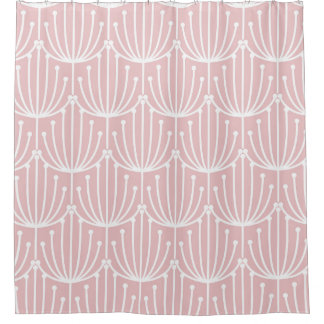 Retro, Floral, Chic, Pattern, Pink Shower Curtain