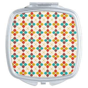 Retro Floral Compact Mirror