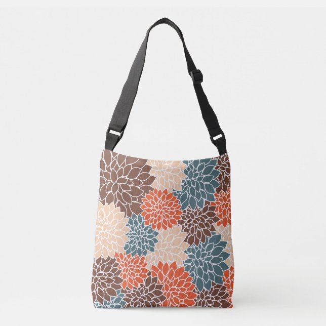 Retro Floral Crossbody Bag (Front)