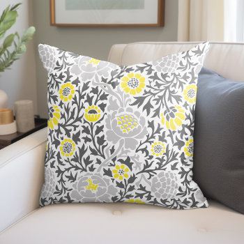 Retro Floral Damask Throw Pillow by jenniferstuartdesign at Zazzle