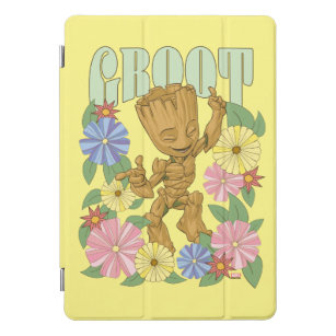 Retro Floral Dancing Kid Groot Graphic iPad Pro Cover