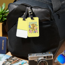 Retro Floral Dancing Kid Groot Graphic Luggage Tag