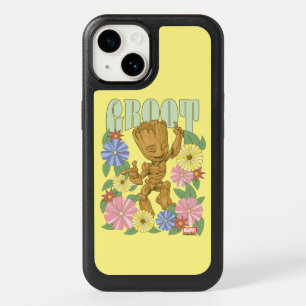Retro Floral Dancing Kid Groot Graphic OtterBox iPhone 14 Case