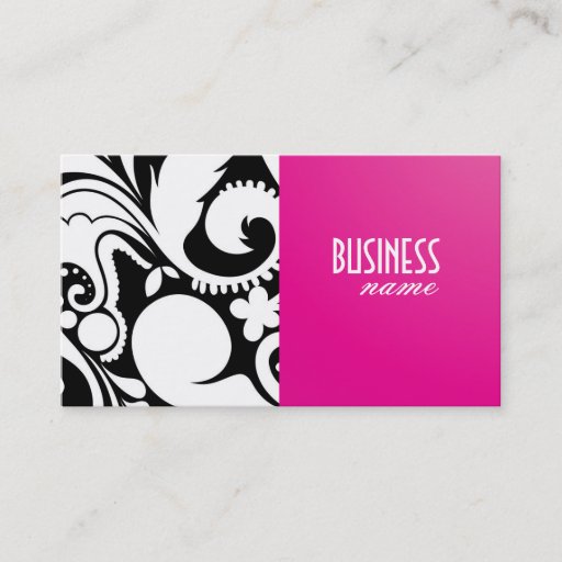Customizable Retro Floral Design Business Card
