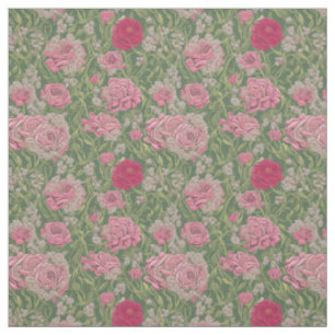 Retro Floral Design Fabric