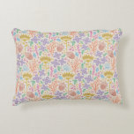 Retro floral design with flowers and fruits. accent pillow