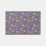 Retro floral design with flowers and fruits. rug