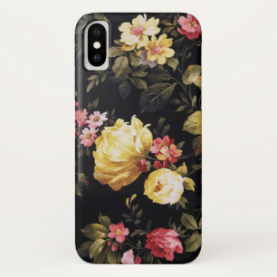 retro floral fabric iPhone x case