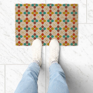 Retro Floral  Fiber Doormat