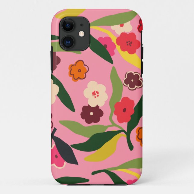 Retro Floral Fields Case-Mate iPhone Case (Back)
