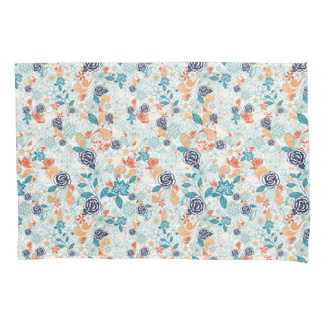 Retro Floral Flower Seamless Pattern Pillow Case (Front)