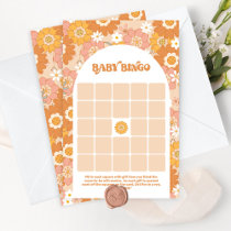 Retro floral groovy baby bingo