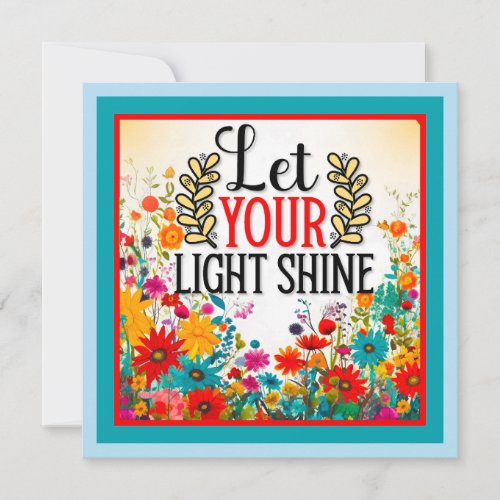Retro Floral Inspirational   Holiday Card