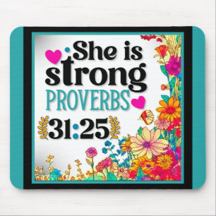 Retro  Floral Inspirational Mousepad