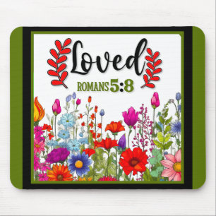 Retro  Floral Inspirational Mousepad