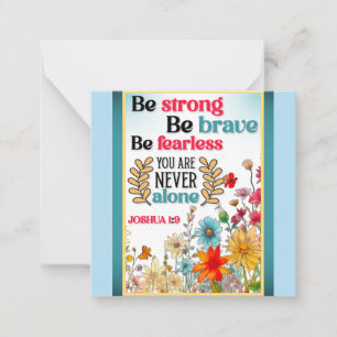 Retro Floral Inspirational   Note Card