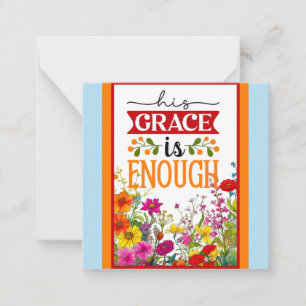 Retro Floral Inspirational Note Card