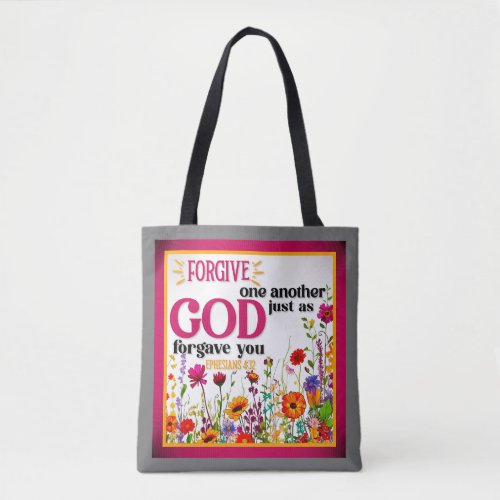 Retro Floral Inspirational   Tote Bag