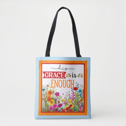 Retro Floral Inspirational   Tote Bag