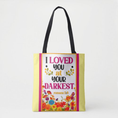 Retro Floral Inspirational   Tote Bag