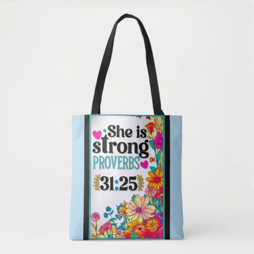 Retro Floral Inspirational   Tote Bag