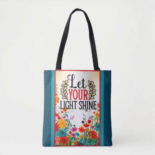 Retro Floral Inspirational   Tote Bag