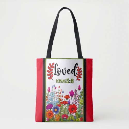 Retro Floral Inspirational   Tote Bag