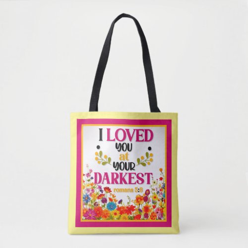 Retro Floral Inspirational   Tote Bag