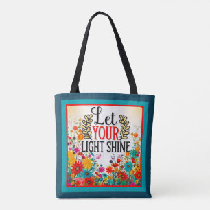 Retro Floral Inspirational   Tote Bag