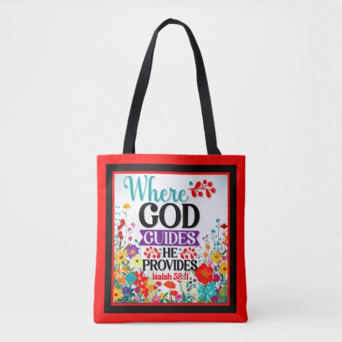 Retro Floral Inspirational   Tote Bag