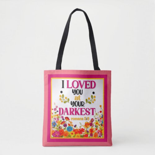 Retro Floral Inspirational   Tote Bag