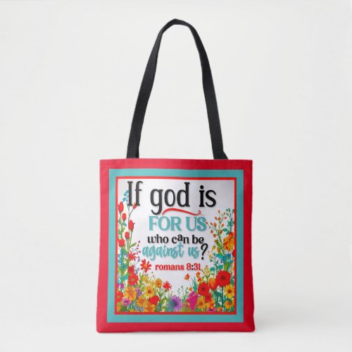 Retro Floral Inspirational   Tote Bag