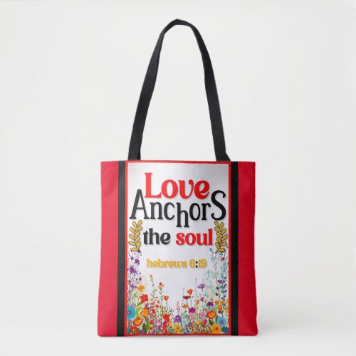 Retro Floral Inspirational   Tote Bag