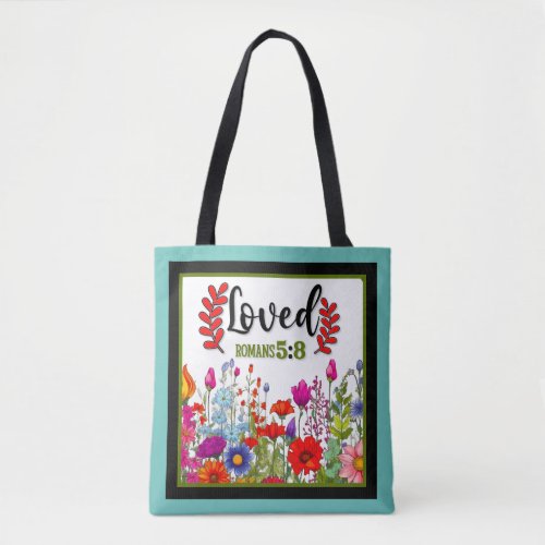 Retro Floral Inspirational   Tote Bag