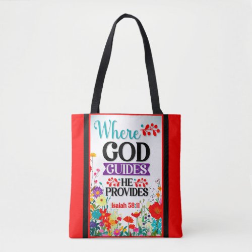 Retro Floral Inspirational   Tote Bag