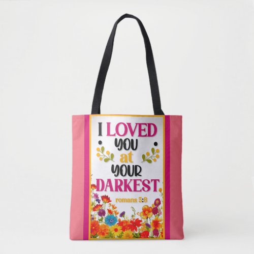 Retro Floral Inspirational   Tote Bag