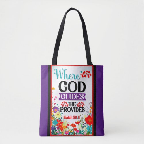 Retro Floral Inspirational   Tote Bag