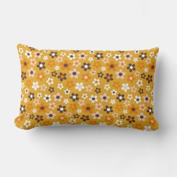 Retro Floral Love Lumbar Pillow by Low_Star_Studio at Zazzle