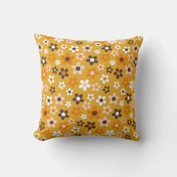 Retro Floral Love Throw Pillow by Low_Star_Studio at Zazzle