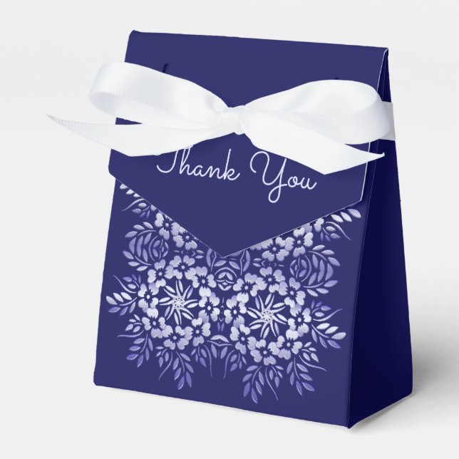Retro Floral Mandala Favor Boxes (Front Side)