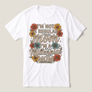 Retro Floral Millennial Mom Vintage Quote T-Shirt Tri-Blend Shirt