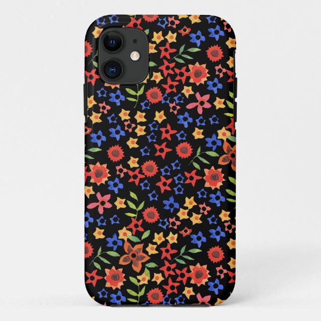 Retro Floral Miniprint Custom iPhone 5/5s Case (Back)