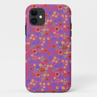 Retro Floral Miniprint on Magenta iPhone 5/5s Case