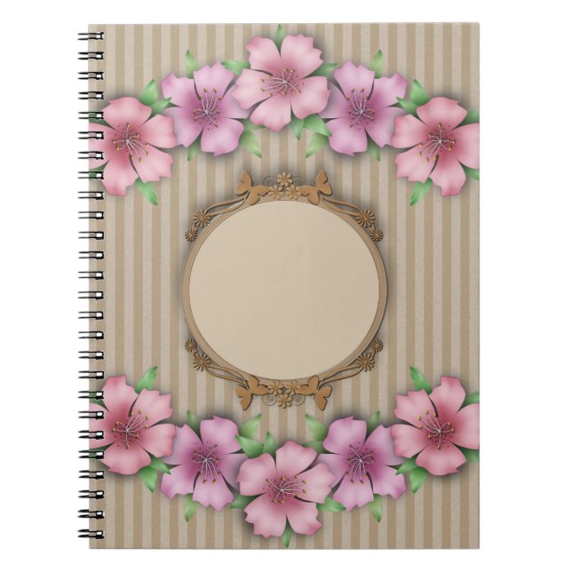 Retro , floral notebook (Front)