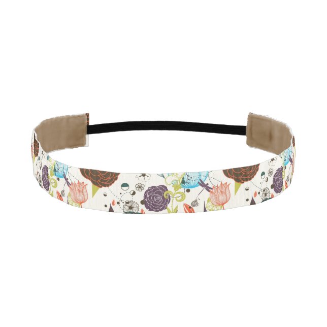 Retro Floral Pattern 2 2 Athletic Headband (Front)